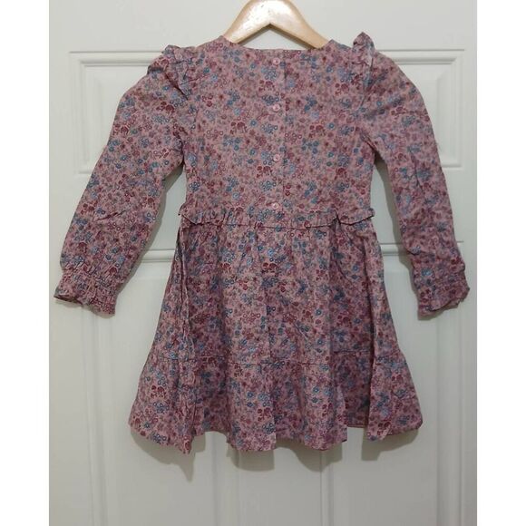 Janie and jack girls size 5ditsy floral peasant dress mauve purple floral - Picture 5 of 8